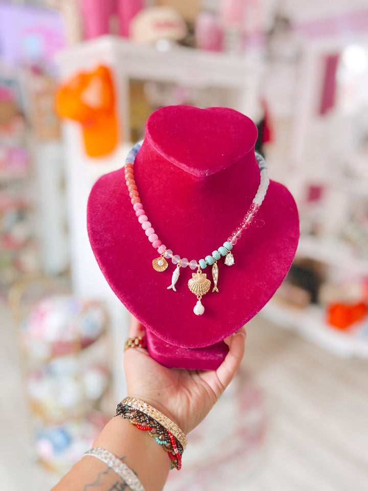 Nautical Pinks Beaded Necklace