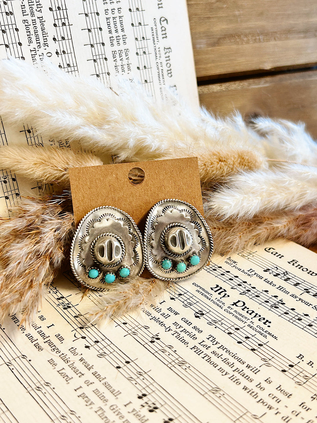 Cowboy Hat Kingman Turquoise Earrings