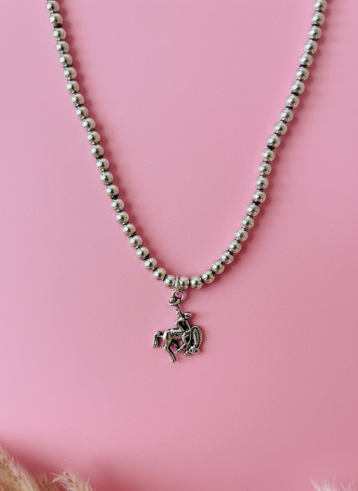 The Bucking Horse Charm Necklace