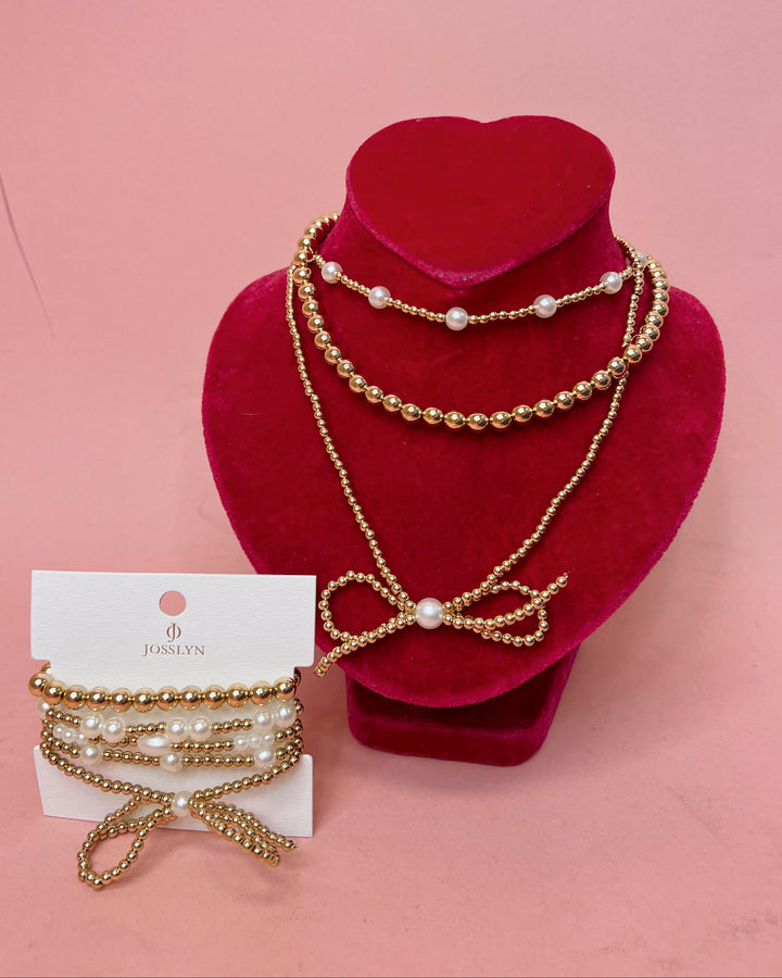 The Pearly Bow Bracelet Stack