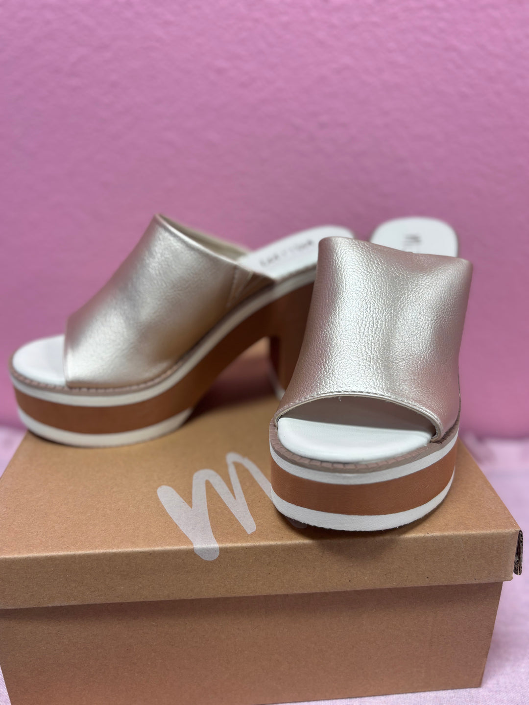 Gemma Gold Platform Sandal