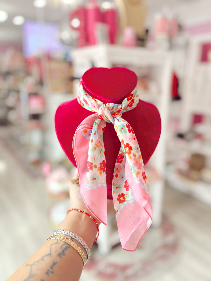 Ditsy Silky Bandana Scarf