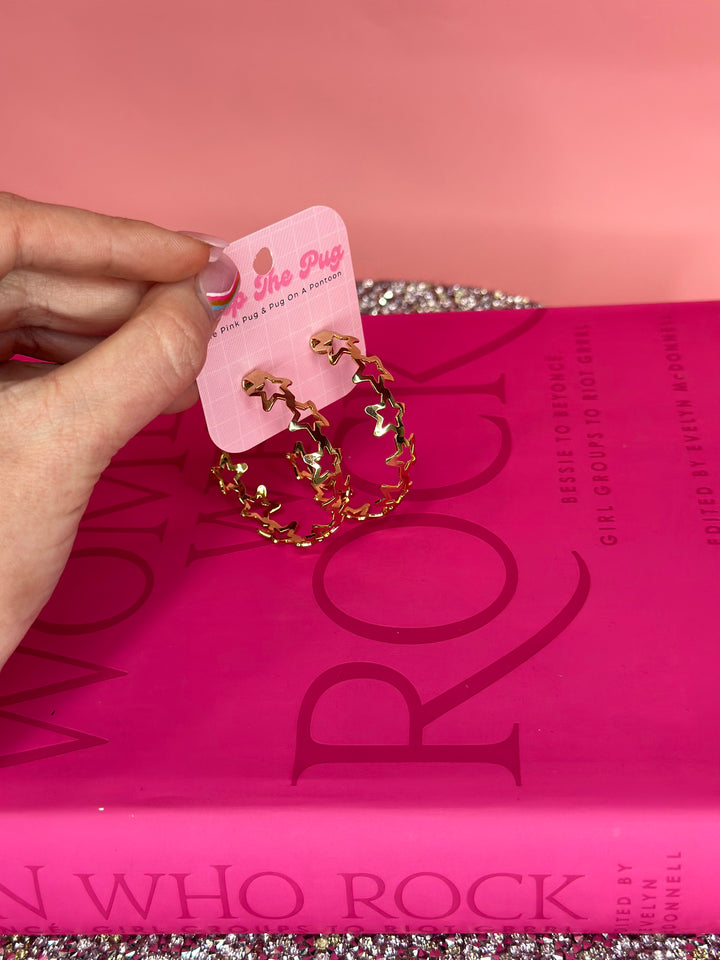 I'm Seeing Stars Hoop Earrings