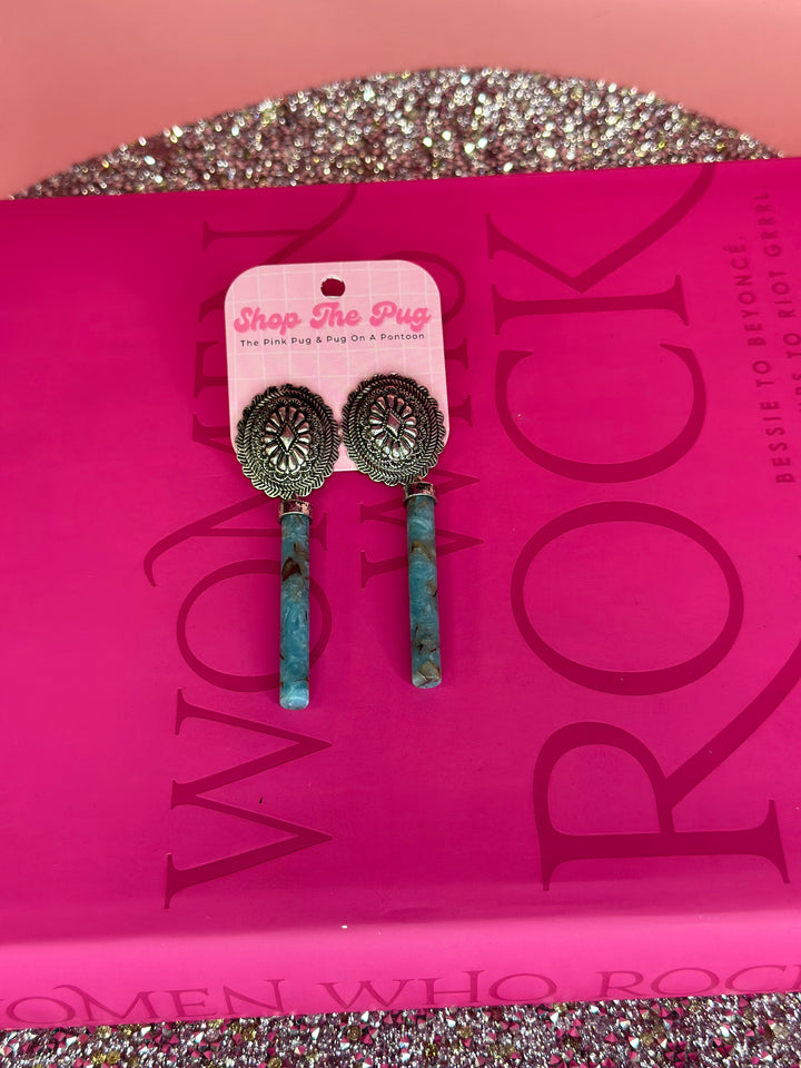 The Turquoise Tia Concho Earrings