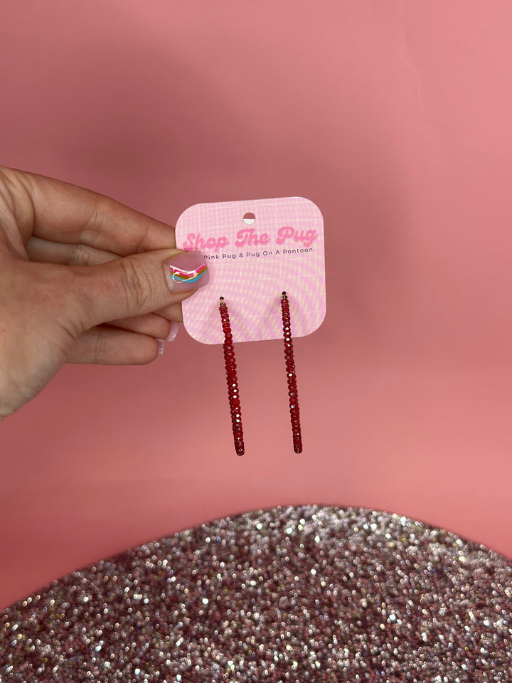 Seed Bead Hoop Earrings