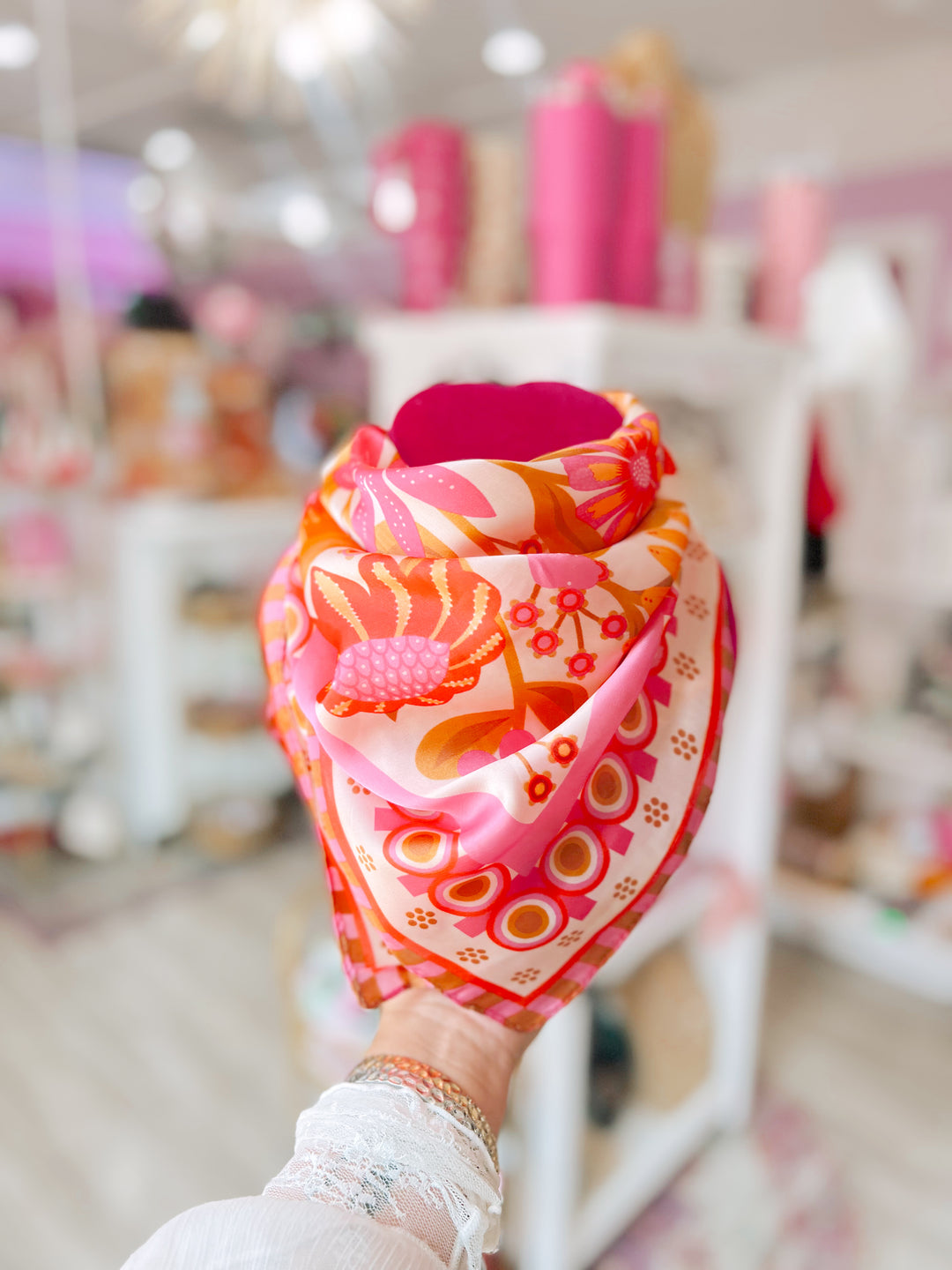 Retro Floral Scarf