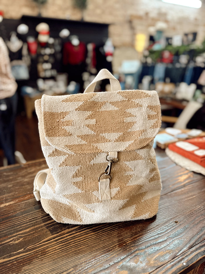 Camel & Cream Aztec Backpack