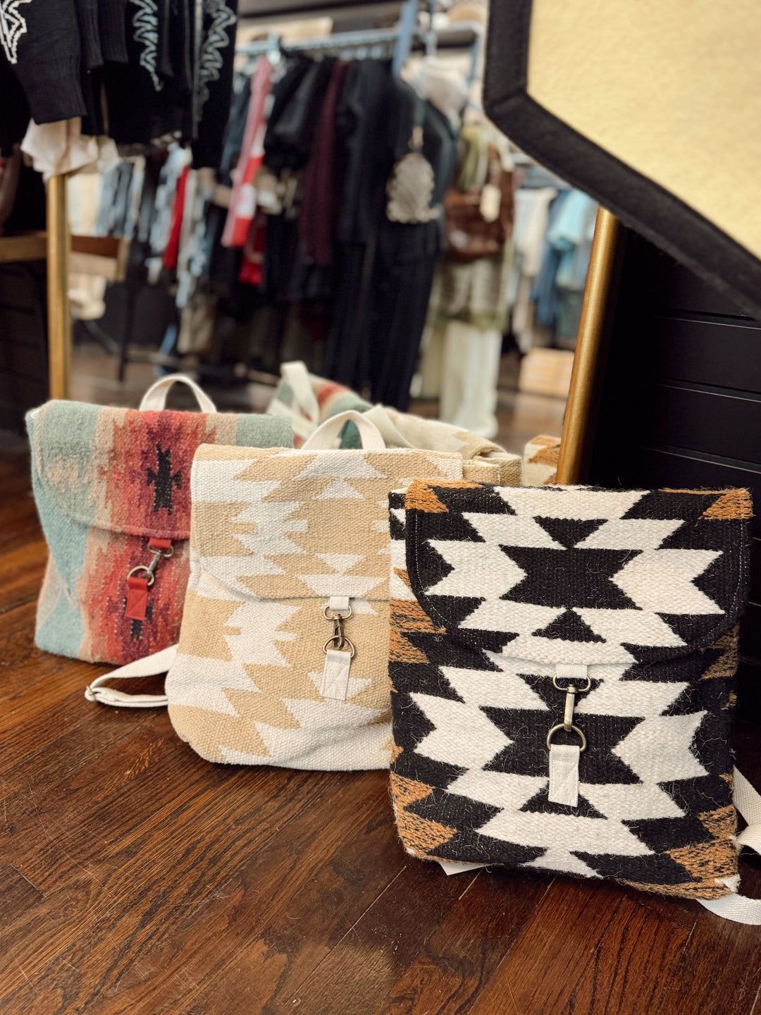 Camel & Cream Aztec Backpack