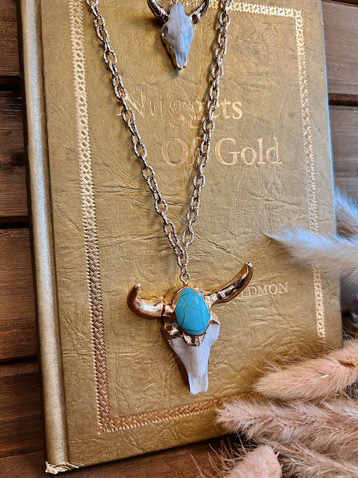 The Gold Luxe Bull Necklace