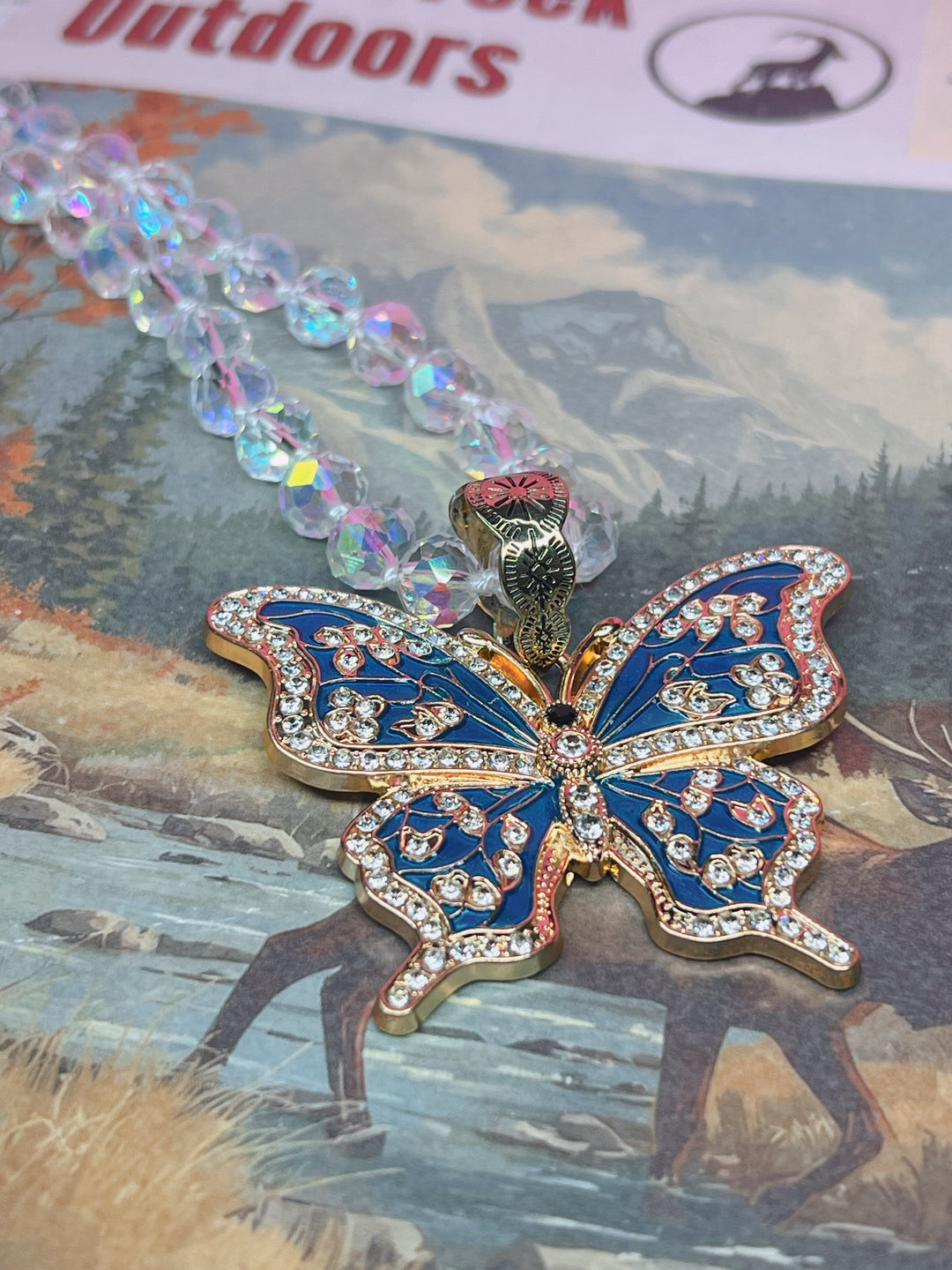 Feeling Blue Butterfly Necklace