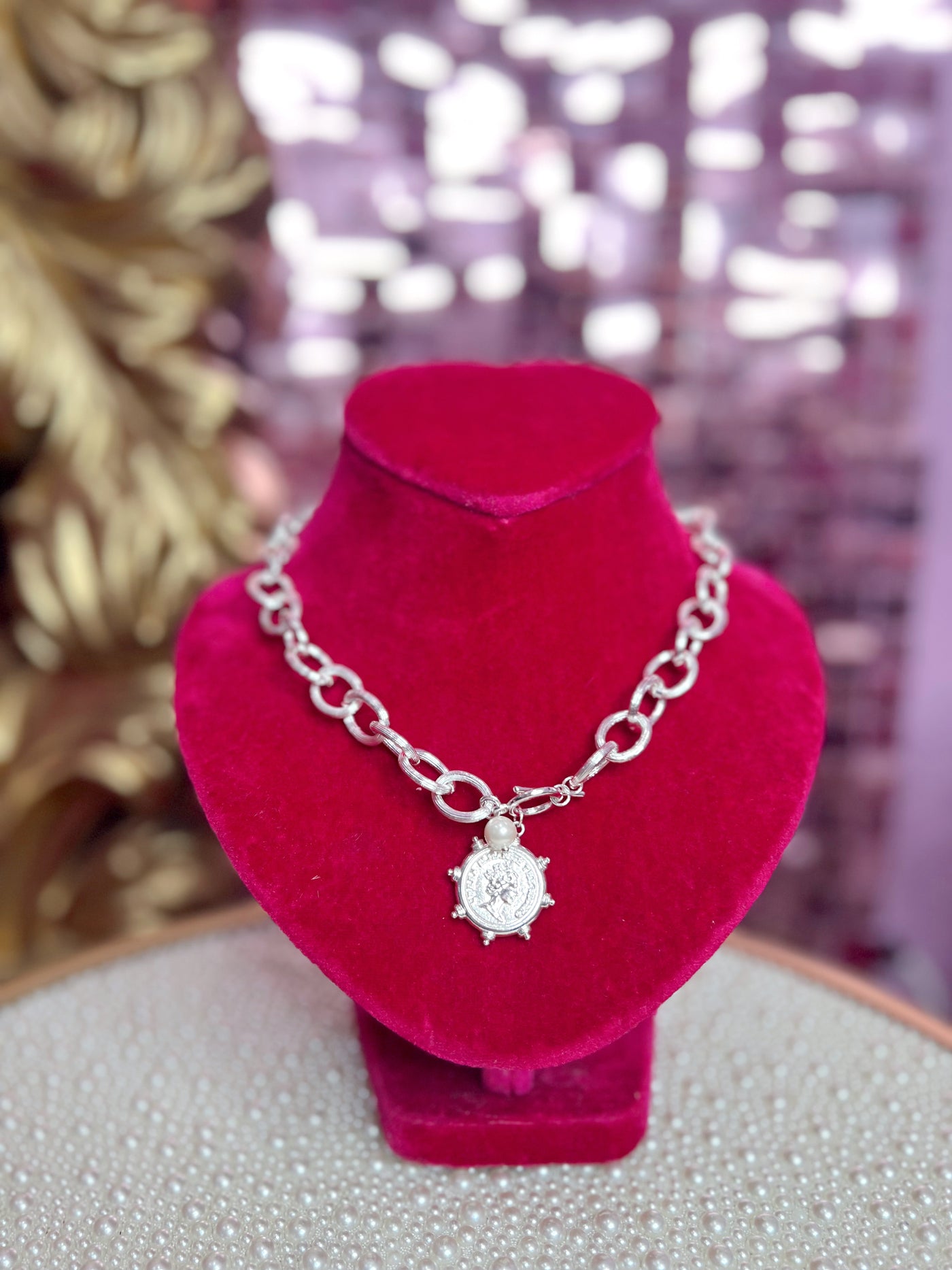 Lily Coin Charm Necklace