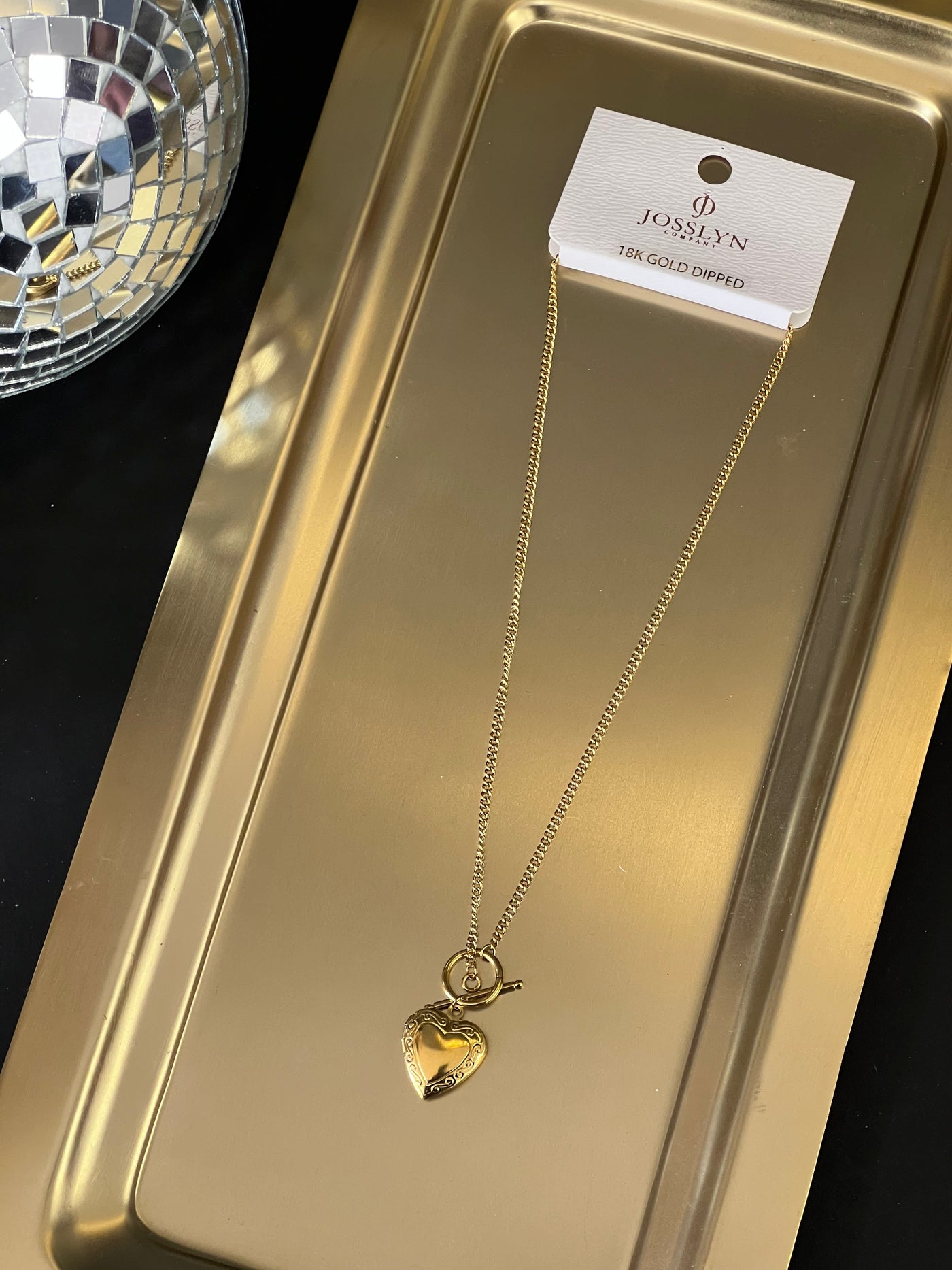 18K Stainless Steel Heart Locket Necklace