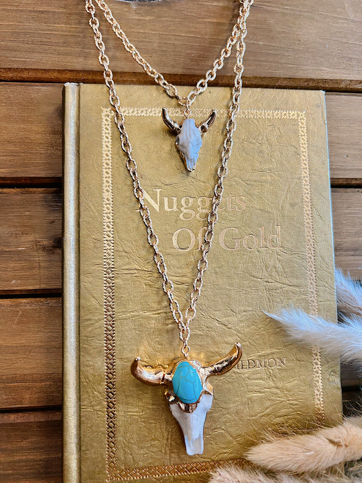 The Gold Luxe Bull Necklace