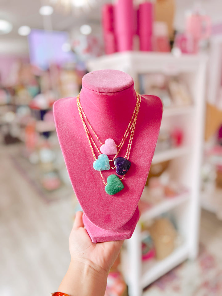 The Stone Luxe Heart Necklace