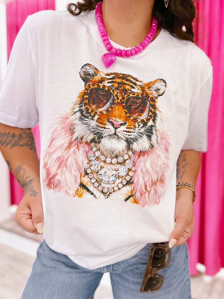 Boujee Fur Coat Tiger Graphic Tee