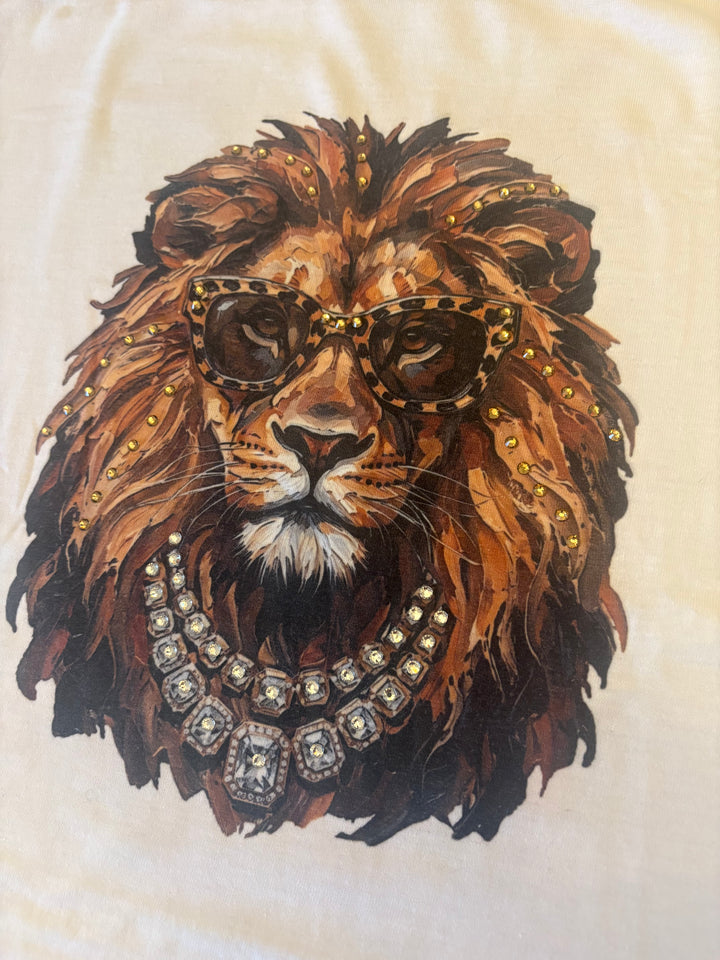 Roar & Radiance Lion Rhinestone Tee