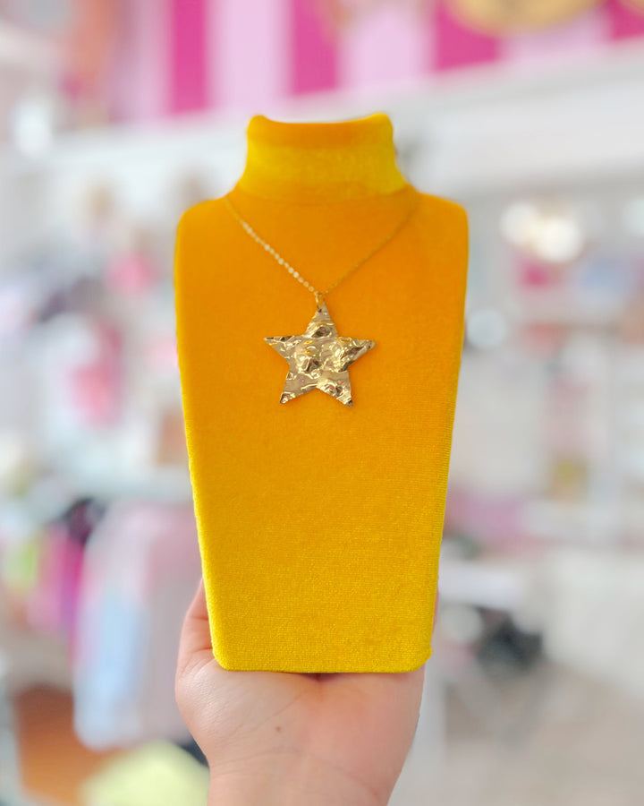 Golden Starlight Hammered 18K Necklace