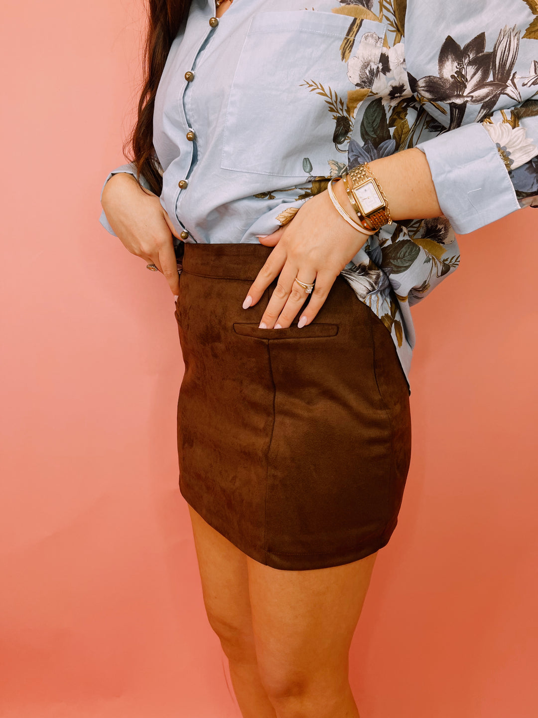 The Sienna Suede Mini Skirt
