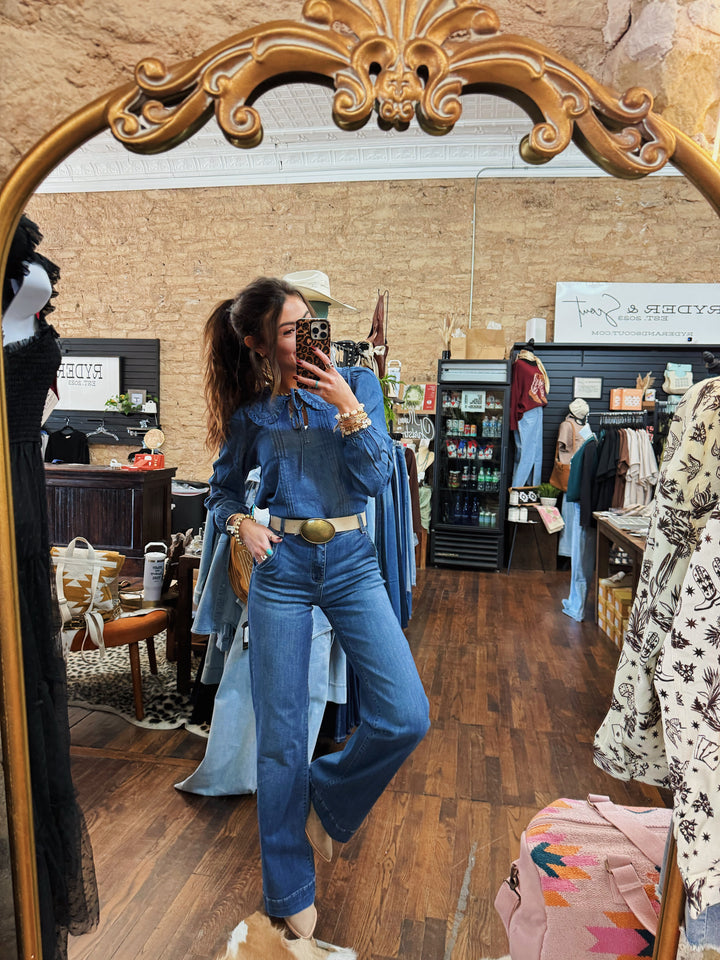 The Miss Attitude Denim Blouse