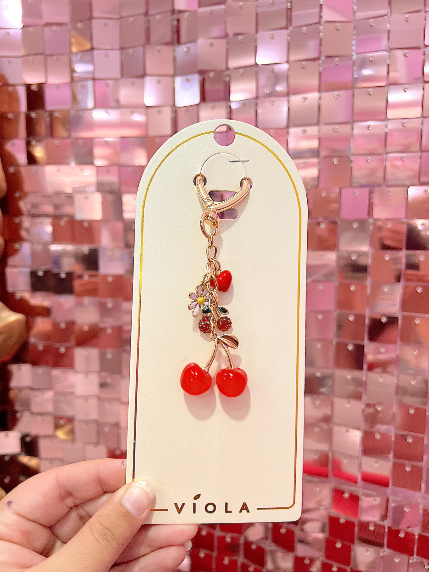 Cherry Twist Bag Charm
