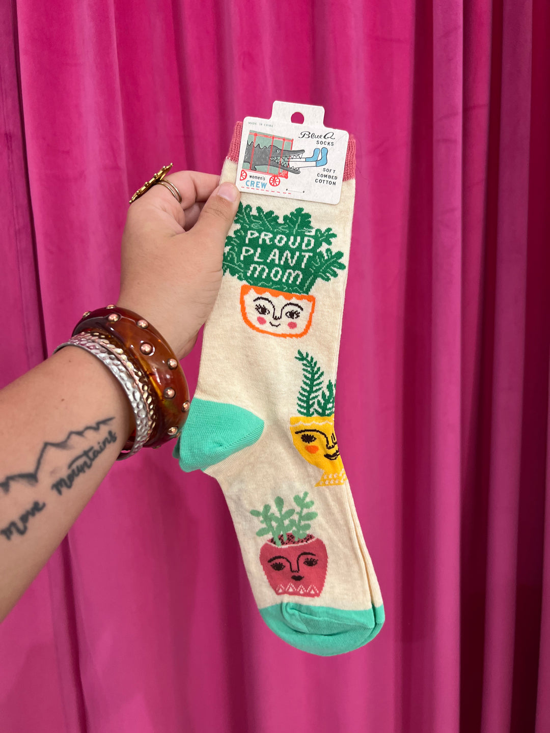 Proud Plant Mom Crew Socks