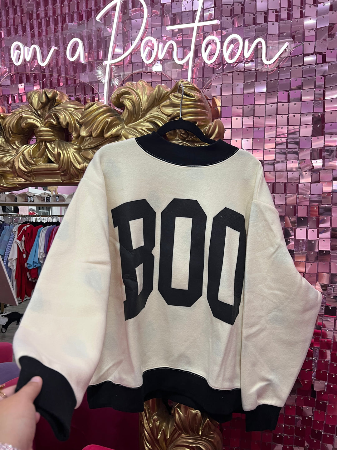Boo Reversible Ghost Sweater