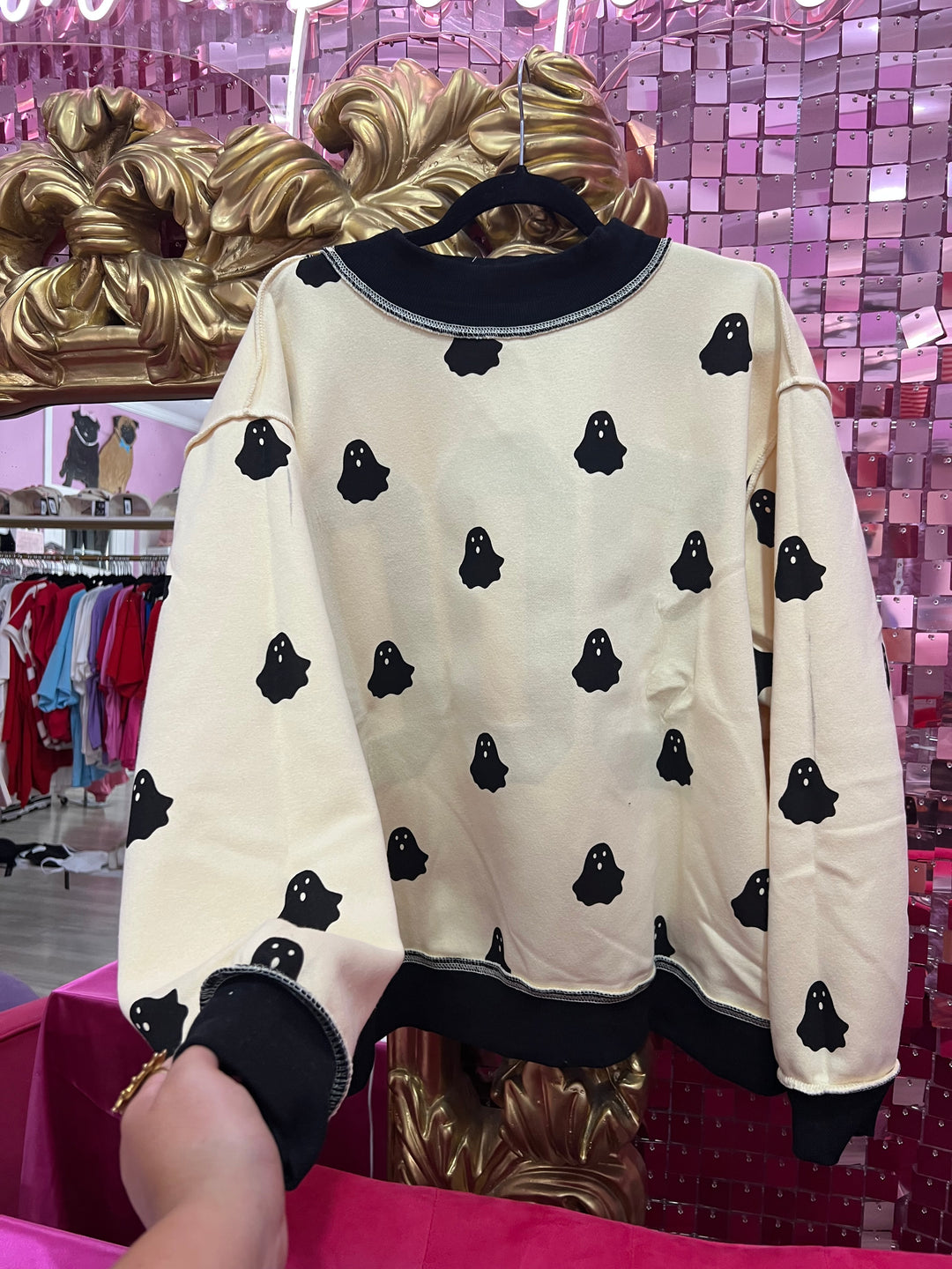Boo Reversible Ghost Sweater