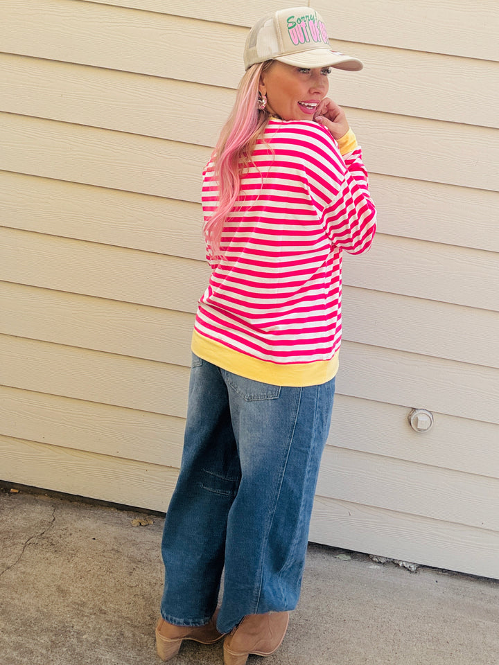 Stripe Into Cozy Pullover