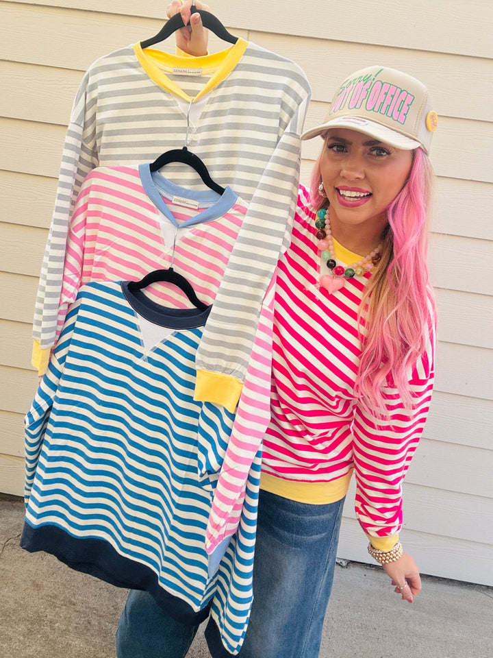 Stripe Into Cozy Pullover