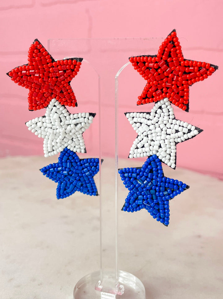 Beaded Falling Star Earrings