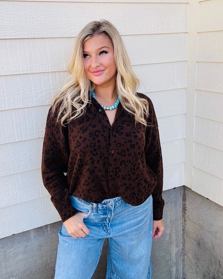 Wild About Cozy Leopard Cardigan