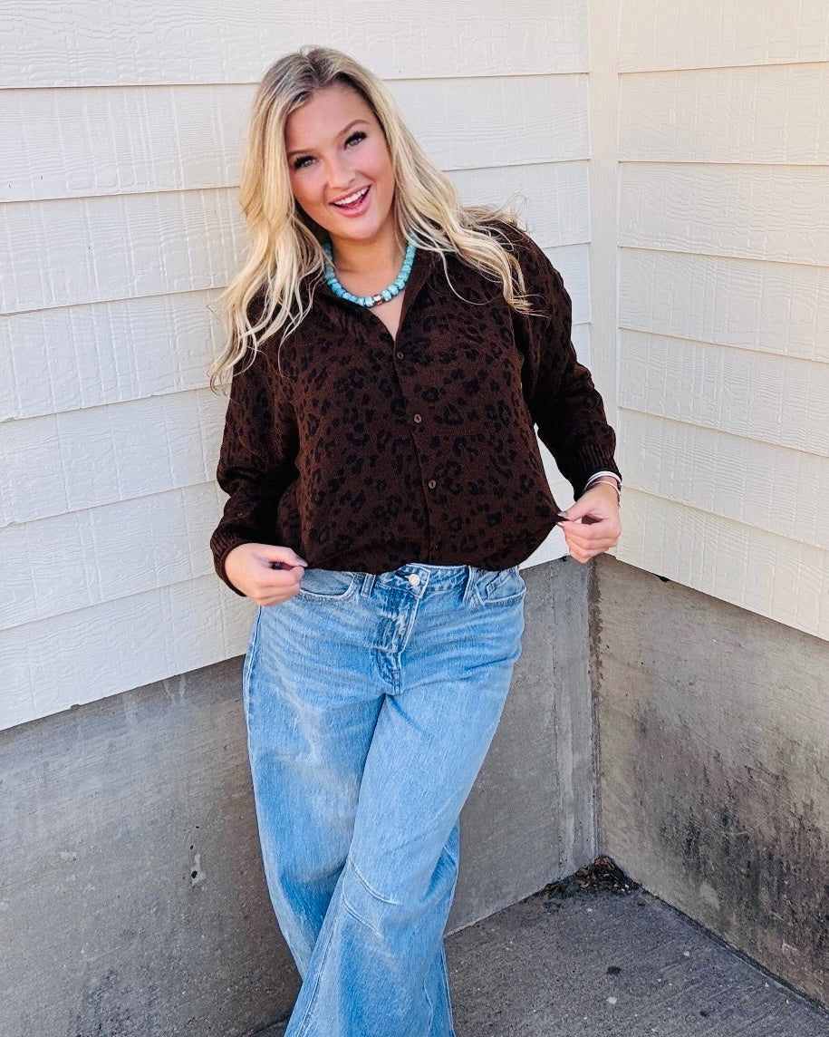 Wild About Cozy Leopard Cardigan