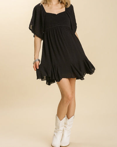 Frenchie French Dot Smocked Dress