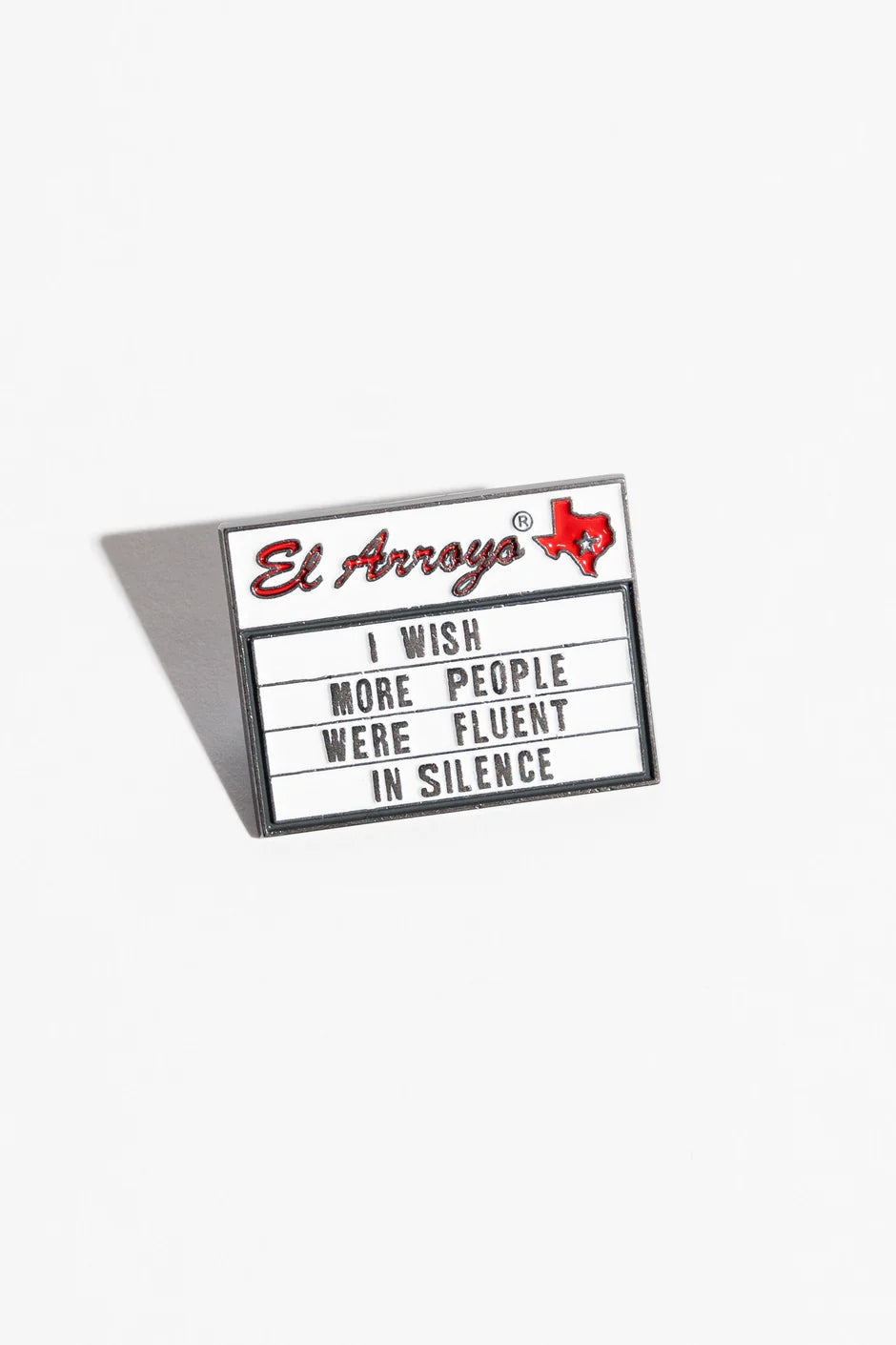 Fluent In Silence Enamel Pin
