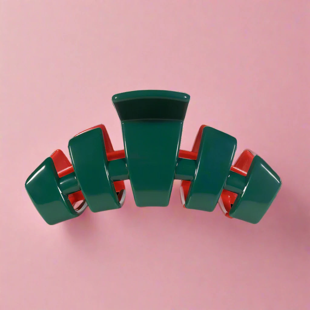 Classic Red and Green Hair Clip