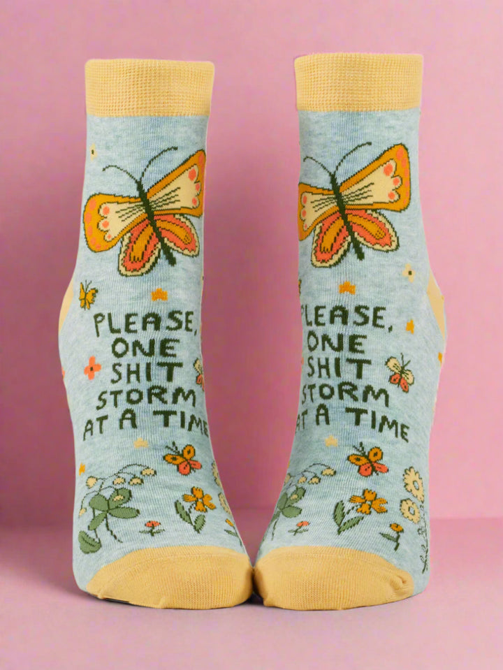 Please, One Shitstorm At A Time Ankle Socks