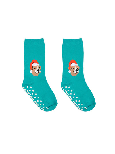Santa Puppy Socks