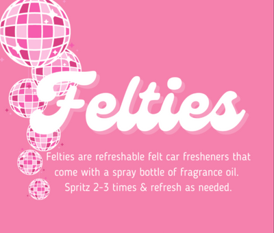 Felties Car Freshie- Hazelnut Cream