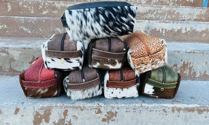 Leather & Cowhide Toiletry Bag