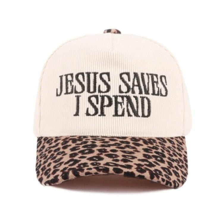 Jesus Saves I Spend Corduroy Trucker Hat