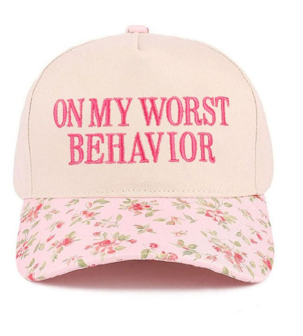 On My Worst Behavior Trucker Hat