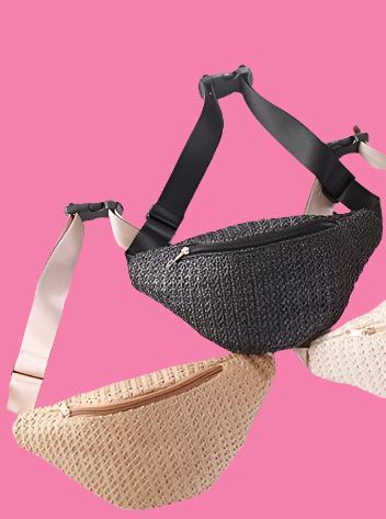 Straw Crossbody Fanny Bum Bag
