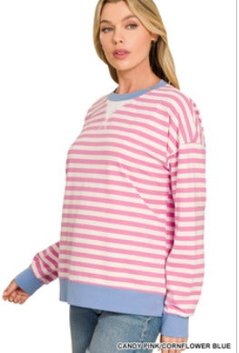 Stripe Into Cozy Pullover