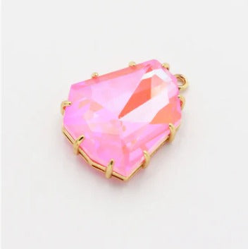 Neon Pink Stone Charm