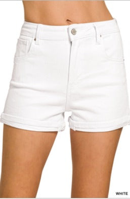 The Cassie Cuffed Denim Shorts