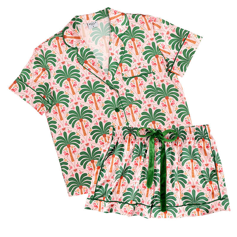 Pink Palm Beach Pajama Set