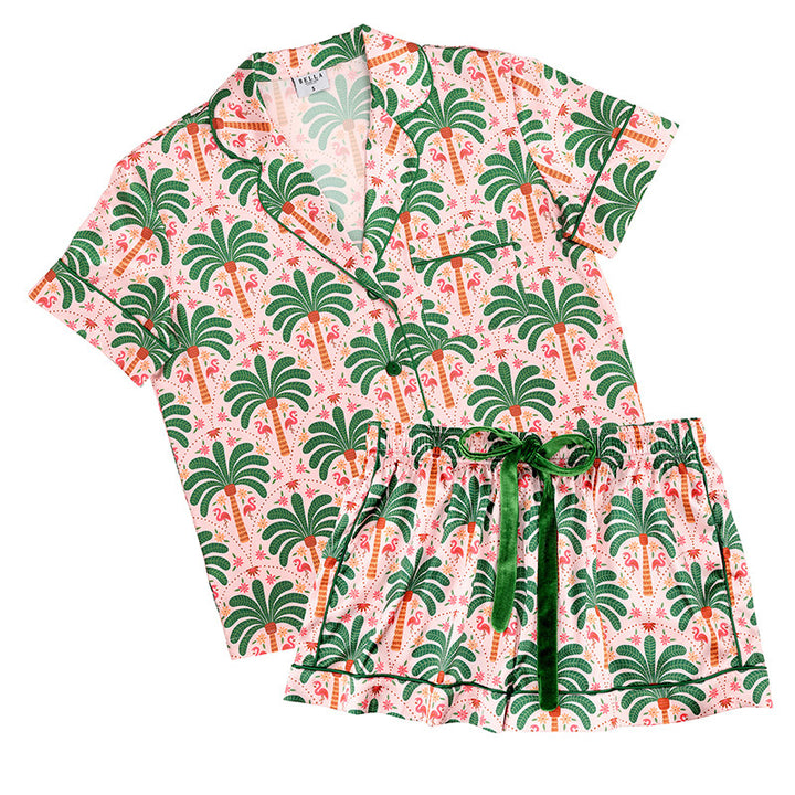 Pink Palm Beach Pajama Set