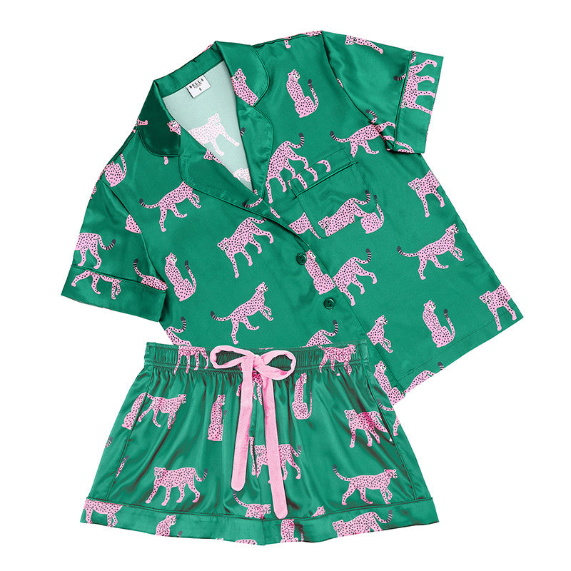Chasing Dreams Emerald Cheetah Pajama Set