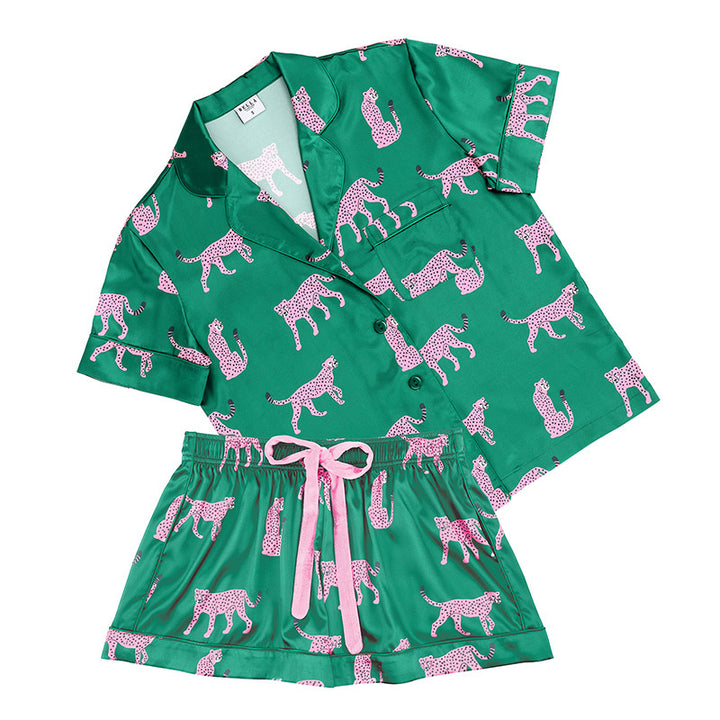 Chasing Dreams Emerald Cheetah Pajama Set
