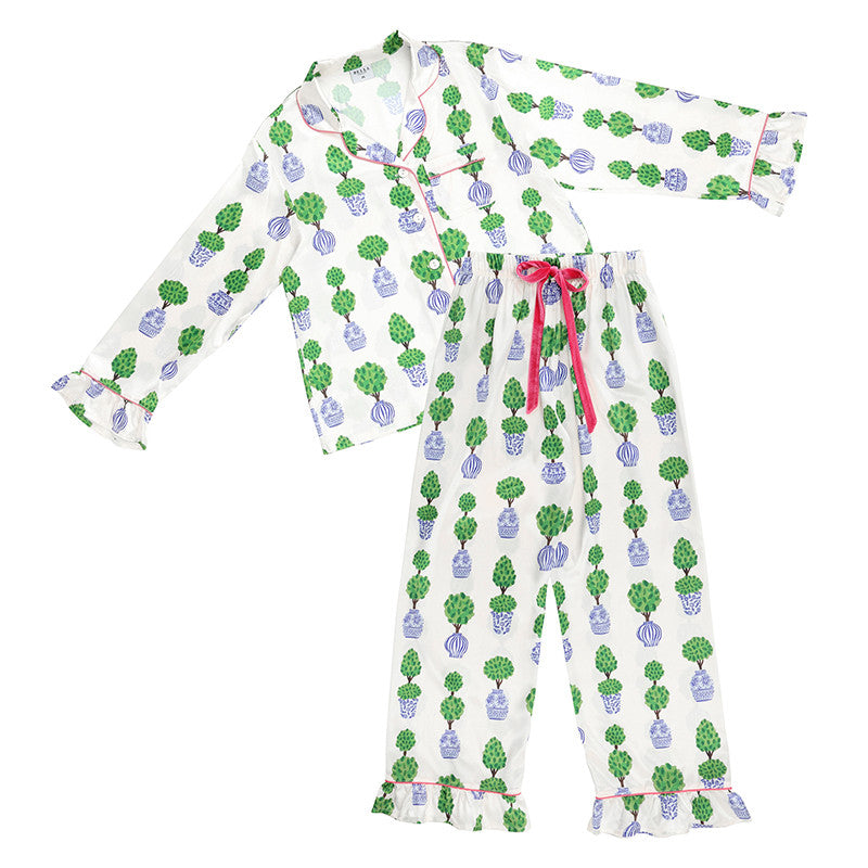 Topiaries Satin Dreams Pajama Set
